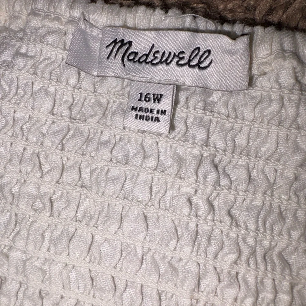 Madwell Linen-Cotton Puff-Sleeve Mini Dress size 16W - Picture 6 of 8